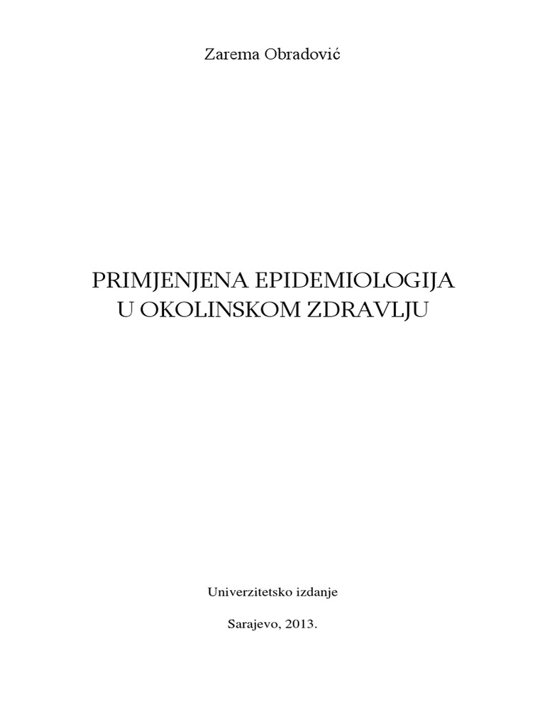 Epidemiologija KNJIGA | PDF