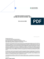 Informe de Auditoría Interna de Gestión Al Sistema de Control Interno - MIPG