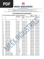 Calibration Instrument List | PDF | Length