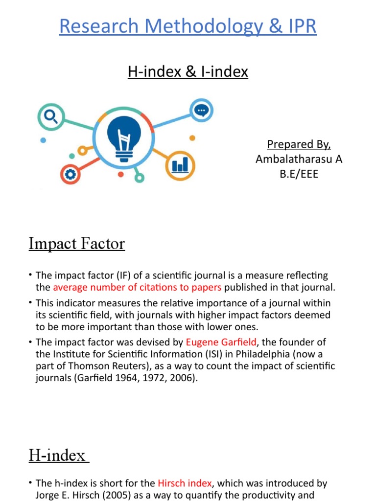 Understanding H-index and I-index in Research | PDF | Information ...