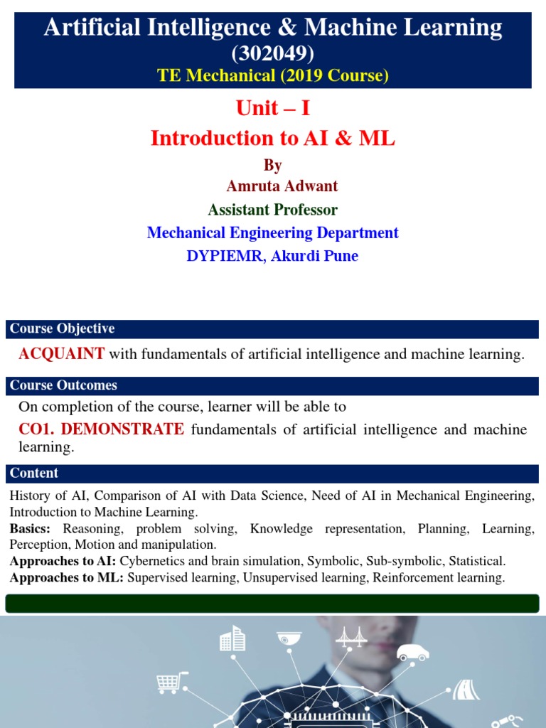 Unit I Introduction To AI & ML - AVA | PDF | Artificial Intelligence ...
