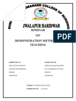 Seminar ON Demonstration Method of Teaching: Submitted To: Submitted by