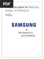 MA Project Report On: Marketing Strategy of Samsung in