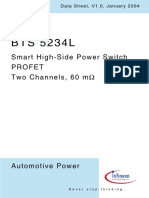 B T S 5 2 3 4 L: Smart High-Side Power Switch Profet Two Channels, 60m