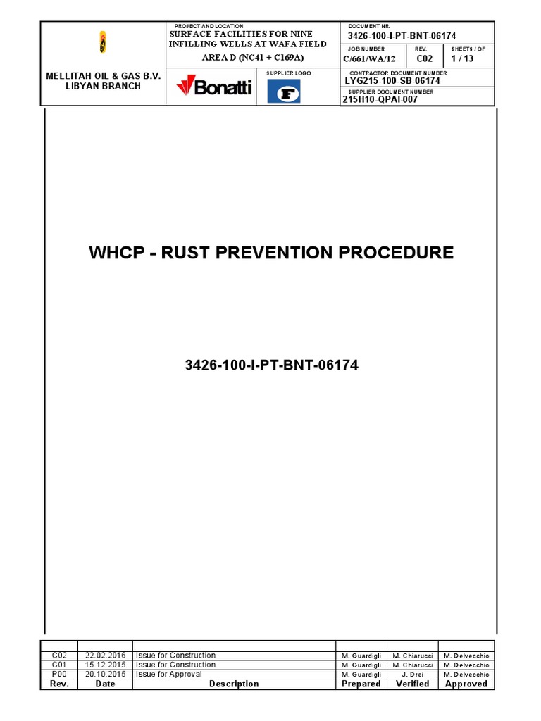 Rust Prevention for WHCP at Wafa Field | PDF | Valve | Stainless Steel