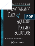 (2018, CRC Press) CRC Handbook of Thermodynamic Data of Polymer Solutions, Three Volume Set