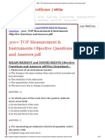 300+ TOP Measurement & Instruments Objective Questions and Answers PDF