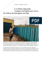 Eu Não Desejo A Minha Casa para Ninguém', Diz Morador de Itabira Que Vive A 50 Metros de Barragens Da Vale