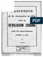 Manifiesto de Los Anarquistas de Chile Sobre La Revolución Cubana Ante Los Imperialismos Yanqui y Ruso.