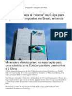 Vale "Vende para Si Mesma" Na Suíça para Pagar Menos Impostos No Brasil Entenda