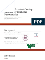 Corrosion Resistant Coatings Utilizing Hydrophobic Nanoparticles
