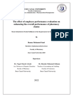 The Effect of Employee Performance Evaluation On Enhancing The Overall Performance of Pharmacy Chains1
