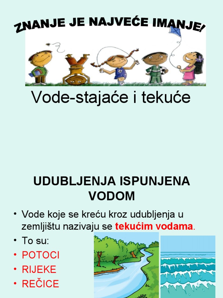Tekuće I Stajaće Vode - Prezentacija | PDF