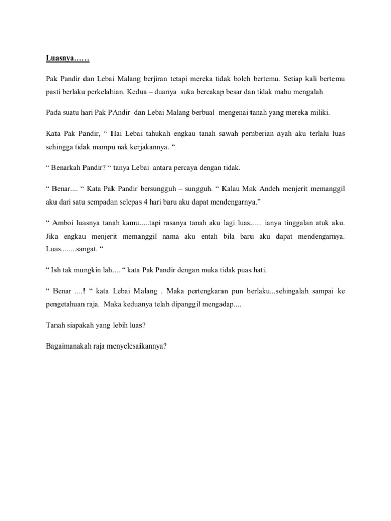 Kisah Pak Pandir Dan Lebai Malang Pdf