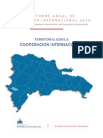 8vo INFORME ANUAL DE COOPERACIÓN INTERNACIONAL 2020 - Territorializar La CI