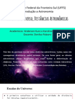 Introdução à Astronomia: Escalas do Universo e Distâncias Astronômicas