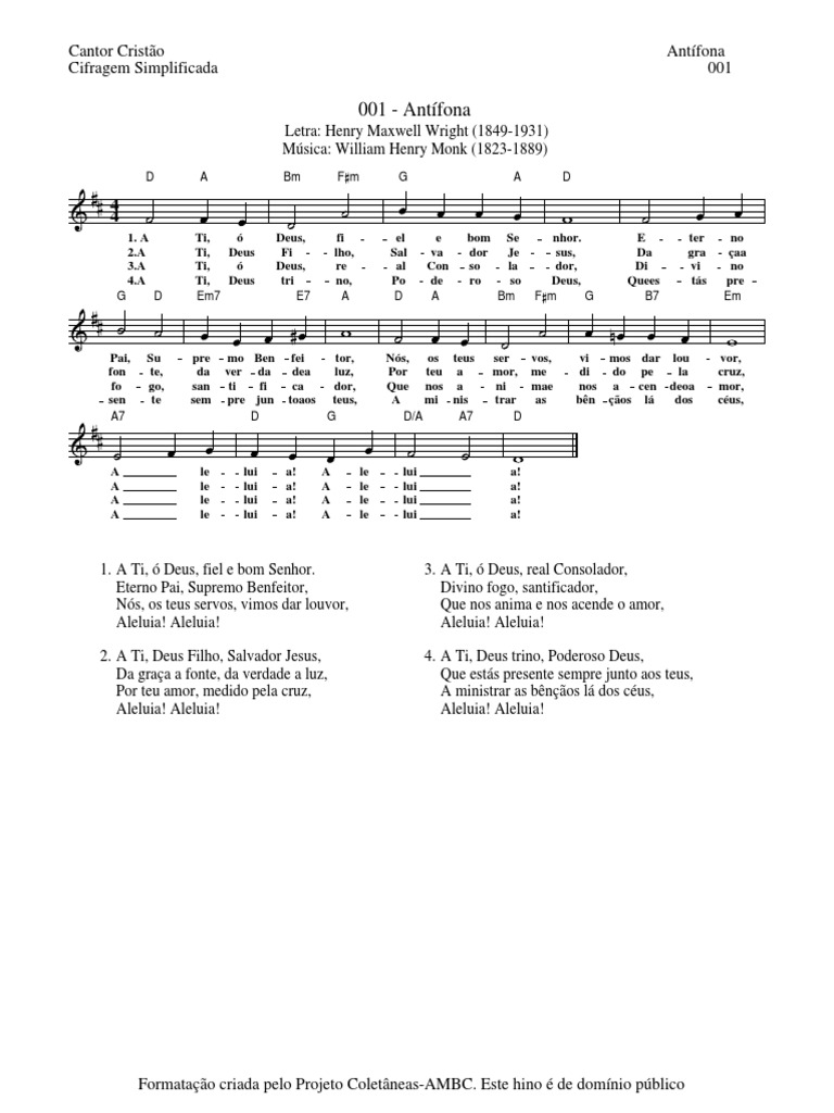 Cantor Cristão Pdf Deus Céu