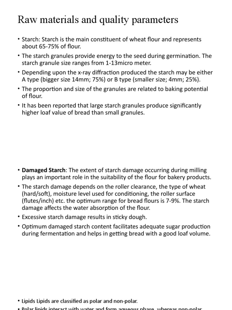 Raw Materials and Quality Parameters PDF Gluten Breads