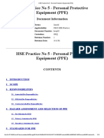 HSE Practice No 5 - Personal Protective Equipment (PPE)