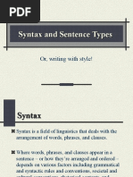 Syntax and Sentence Types