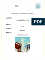 3.4 Prescripción de Las Relaciones de Trabajo