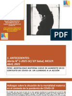 Situación de La Salud Sexual y Reproductiva y Salud Materna Tras El Impacto de La Pandemia de COVID-19 - MCLCP - GT SMN 17.05.22