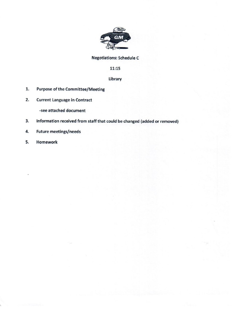 GM Negotiations Meeting Schedule C PDF