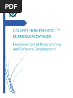 Calvert Curriculum Catalog - Fundamentals of Programming and SWD