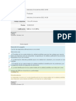 Examen de Calidad Total: 19/20 puntos en 1 hora 35 minutos