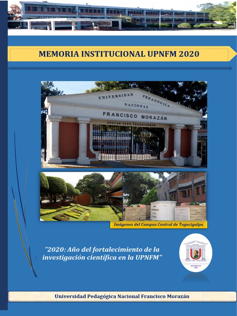 Memoria Institucional UPNFM 2020 | PDF | Universidad | Educación más alta