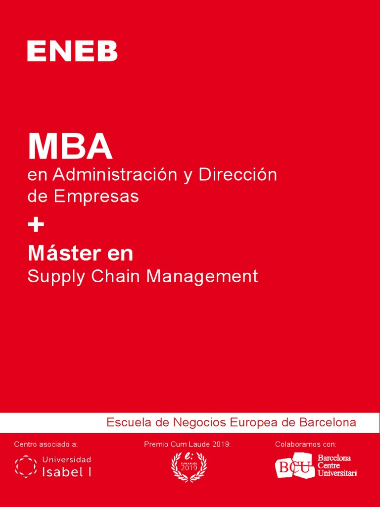 ENEB - MBA + Máster en Supply Chain Management | PDF | Máster en ...