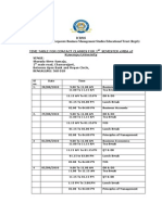 Kuvempu University 1st Semester eMBA Time Table