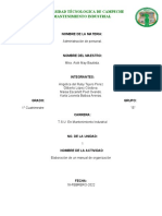 Elaboración de Un Manual de Organización-Equipo 1º E