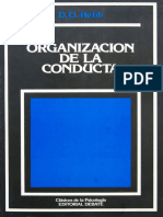 HEBB, D. O. (1985) - Organización de La Conducta. Editorial Debate