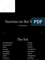 Sunrise on the Moon: A Glowing Display of Vocabulary