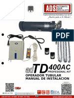 Manual de Instalación Operador Tubular Td400ac