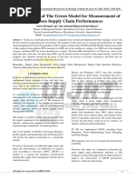 Application of The Green Model For Measurement of Green Supply Chain Performances