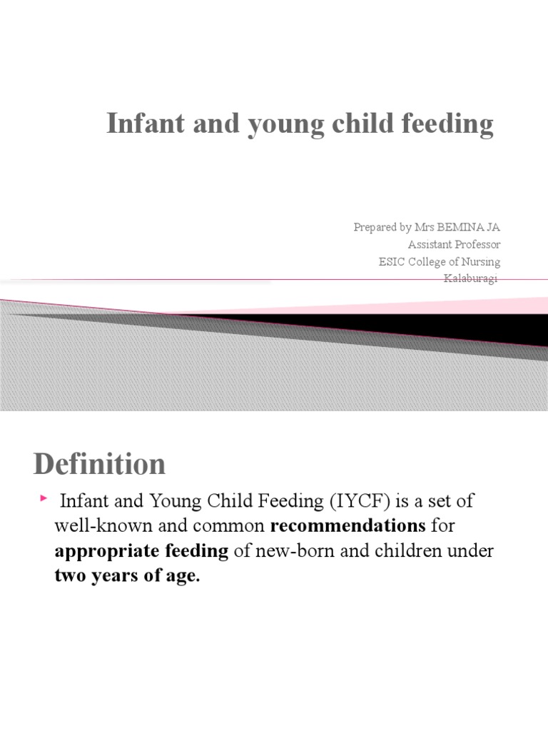 Infant and Young Child Feeding Guidelines | PDF | Breastfeeding | Low ...