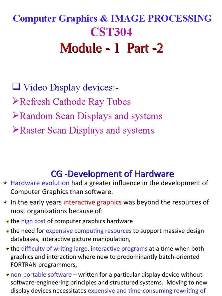 Raster Scan Displays in Computer Graphics | PDF | Frame Rate | Rgb ...