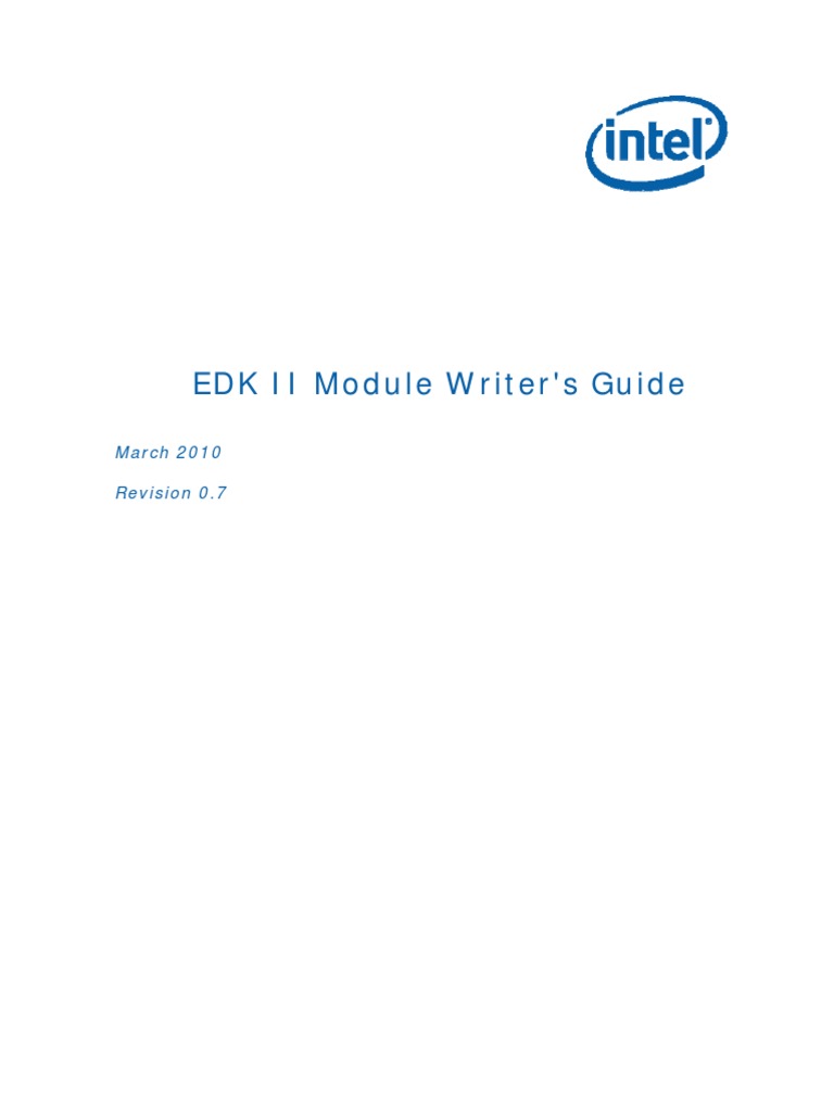 EDK II Module Writer S Guide 0 7 | PDF | Library (Computing) | Class ...