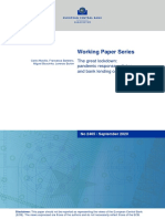 Working Paper Series: The Great Lockdown: Pandemic Response Policies and Bank Lending Conditions