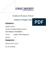 Southeast Business School: Summary of Supply Chain