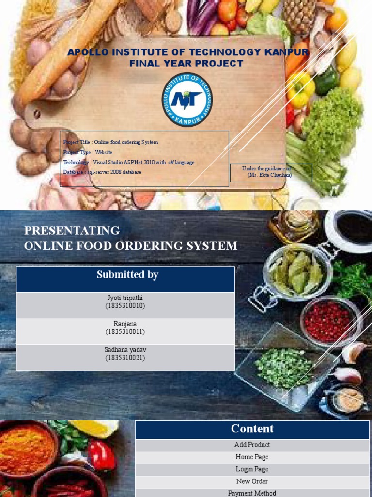 Online Food Ordering System Project | PDF | Websites | Databases