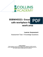 SA.1-BSBWHS521 - Assessment-Knowledge Questions-Student Info (Ver. 1)