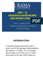 Unit - Iv Research Approaches and Design (Part-1)