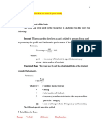 Α Α Statistical Treatment Of The Data: Αjust Select The Tools That Are Used In Your Study