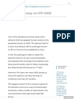 Short Essay On HIV AIDS in English - English Summary