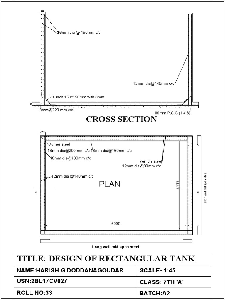 Rectangular Tank Design Spreadsheet – RSHM