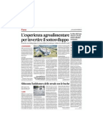 L'esperienza agroalimentare per invertire il sottosviluppo - Il Corriere Adriatico del 7 maggio 2022