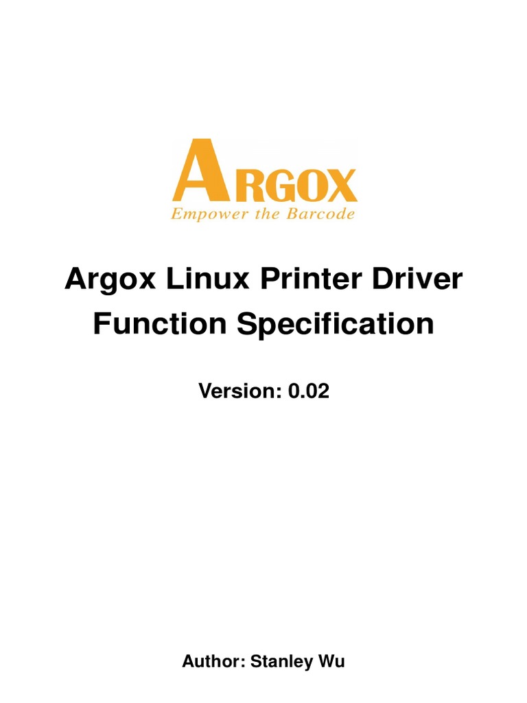 Argox Linux Printer Driver Overview | PDF | Printer (Computing) | Computing